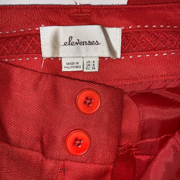 Anthro Elevenses burnt orange linen blend pants - Picture 4 of 6